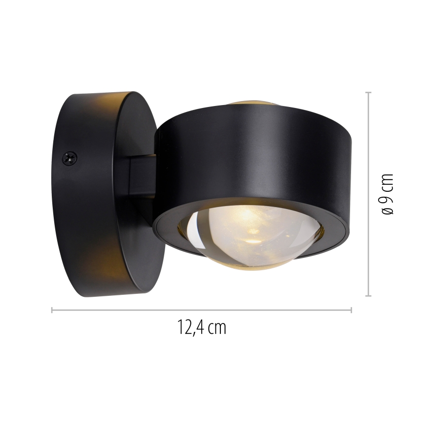 Schöner Wohnen 19331-18 - LED stenska svetilka CHIA 2xLED/2W/230V črna