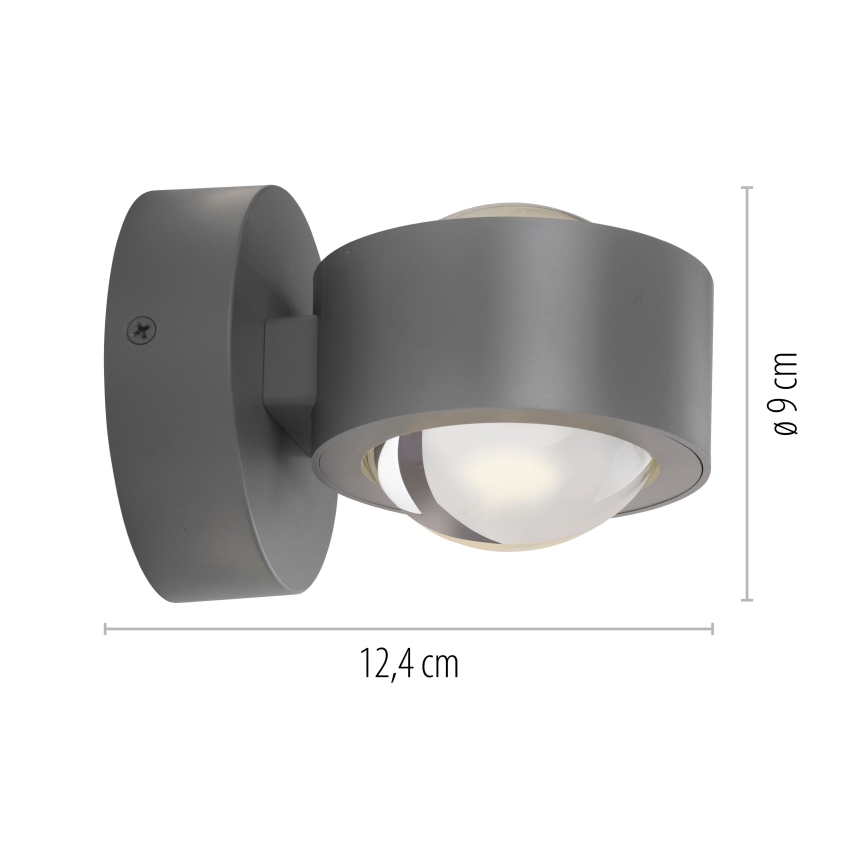 Schöner Wohnen 19331-21 - LED stensko svetilo CHIA 2xLED/2W/230V antracitno