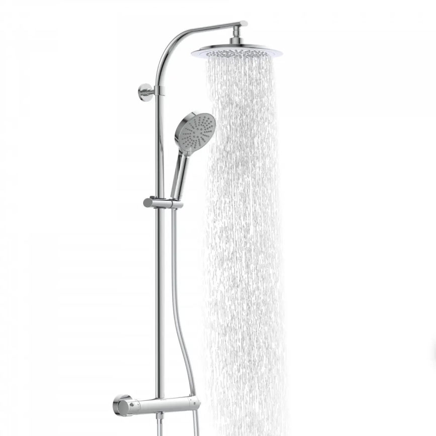 Schütte 60046 - Pršna garnitura z termostatsko baterijo MADURA FRESH, sijajni krom