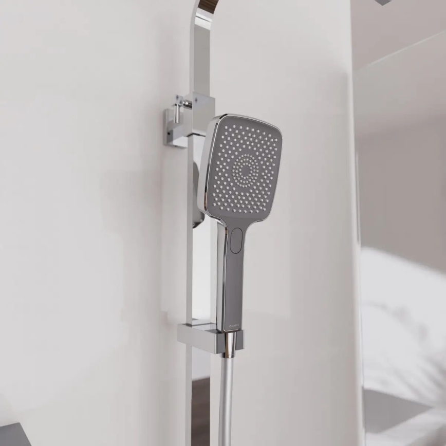 Schütte 60531 - Tuš komplet s termostatsko baterijo OCEAN, sijajni krom/antracit