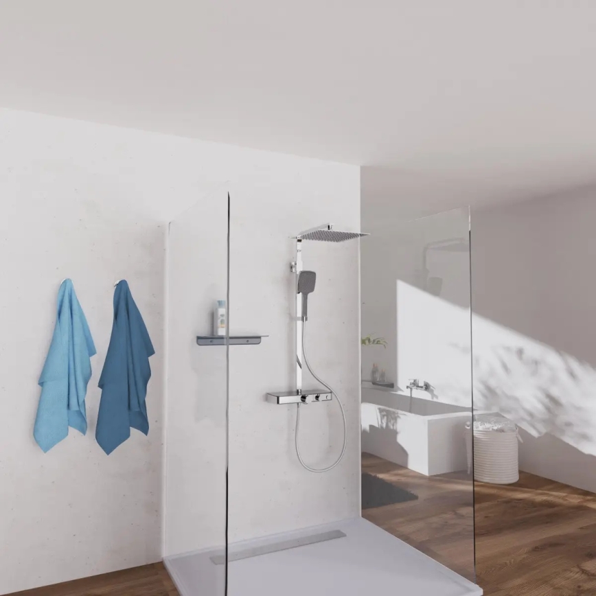 Schütte 60531 - Tuš komplet s termostatsko baterijo OCEAN, sijajni krom/antracit