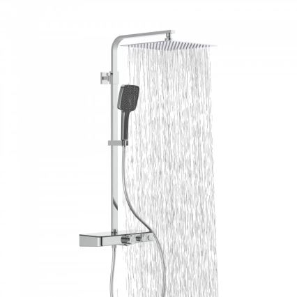 Schütte 60531 - Tuš komplet s termostatsko baterijo OCEAN, sijajni krom/antracit