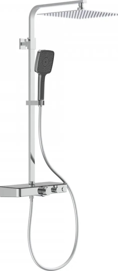 Schütte 60531 - Tuš komplet s termostatsko baterijo OCEAN, sijajni krom/antracit