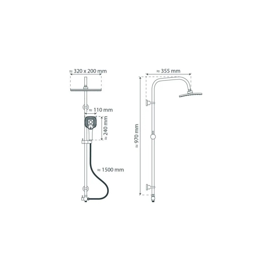 Schütte 60660 - Pršna garnitura MALLORCA, sijajni krom
