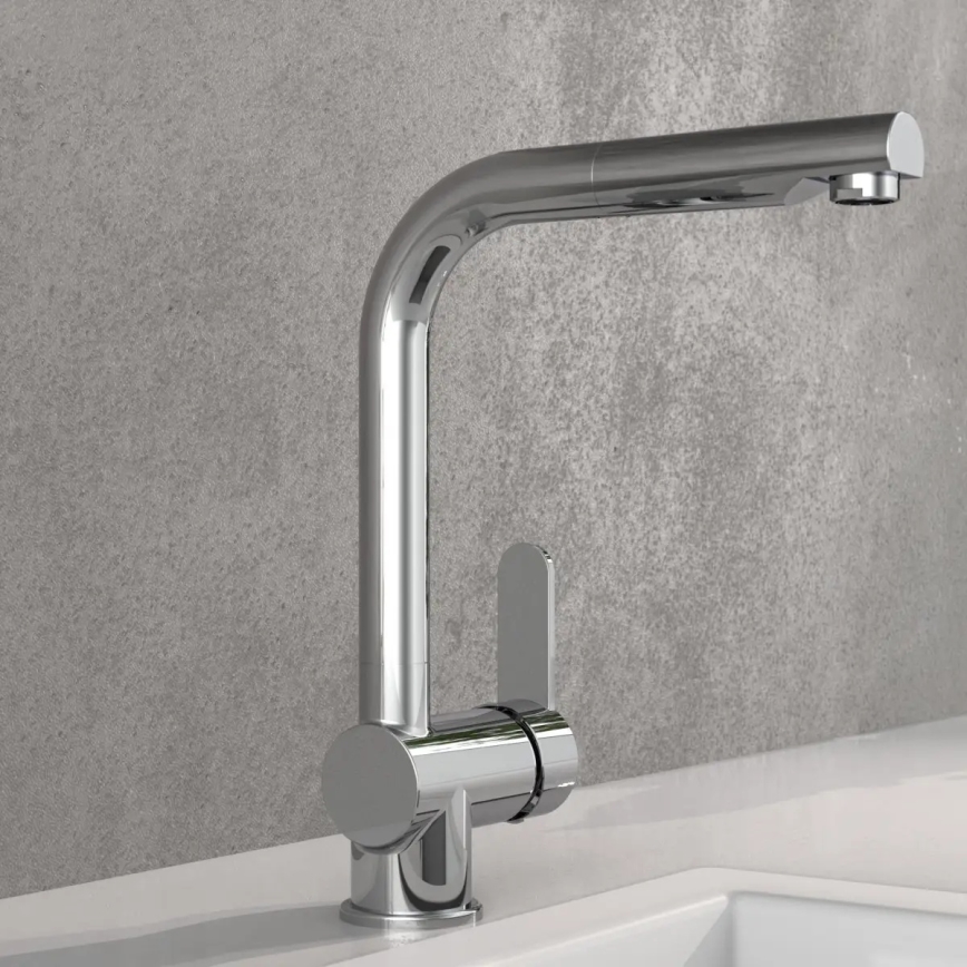 Schütte 79700 - Kuhinjska pipa z izvlečno prho LONDON, sijajni krom