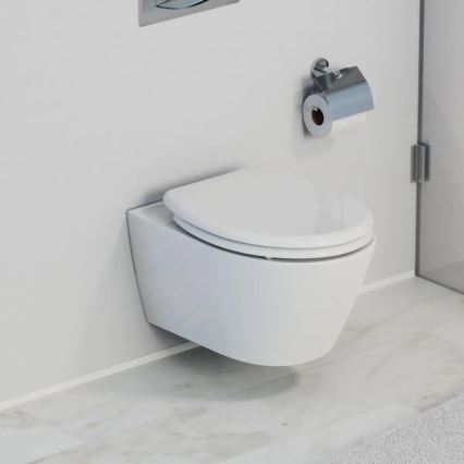 Schütte 82300-A - WC sedež v beli barvi, s mehkim zapiranjem SoftClose, iz duroplasta