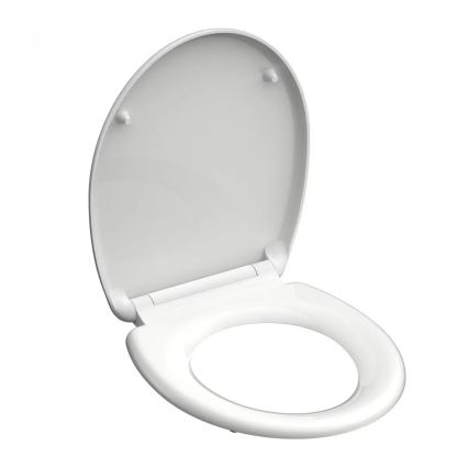 Schütte 82300-A - WC sedež v beli barvi, s mehkim zapiranjem SoftClose, iz duroplasta
