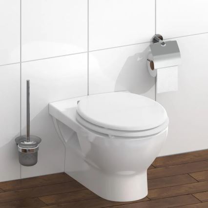 Schütte 84100-A - Beli WC sedež s tiho zapiranjem (SoftClose), iz MDF lesa
