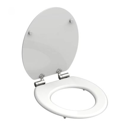 Schütte 84100-A - Beli WC sedež s tiho zapiranjem (SoftClose), iz MDF lesa