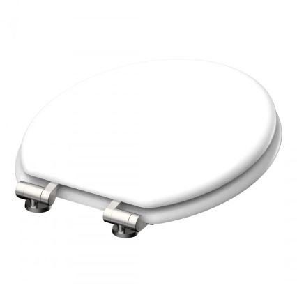 Schütte 84100-A - Beli WC sedež s tiho zapiranjem (SoftClose), iz MDF lesa
