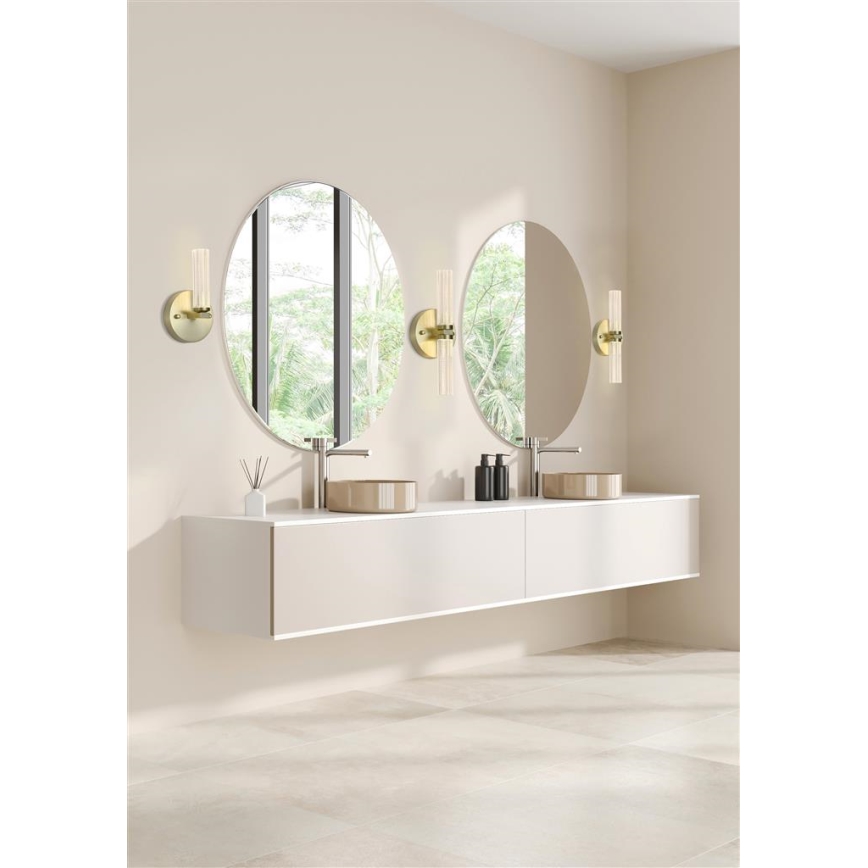 Searchlight - LED zatemnljivo kopalniško stensko svetilo ABERDEEN LED/7W/230V IP44 medenina