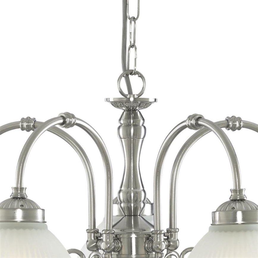 Searchlight - Lestenec na verigi AMERICAN DINER 5xE14/60W/230V sijajni krom