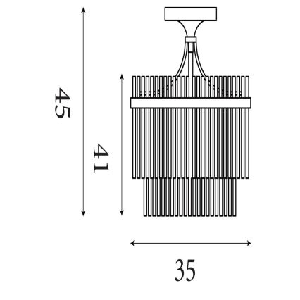 Searchlight - Pritrjeni stropni luster LARA 3xE14/60W/230V