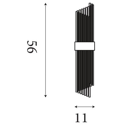 Searchlight - Stensko svetilo LARA 2xE14/60W/230V