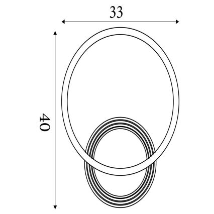 Searchlight - LED Zatemnljivo stropno svetilo CONTOUR LED/24W/230V 3000K