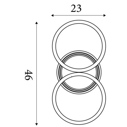 Searchlight - zatemnljiva LED stropna svetilka CONTOUR LED/24W/230V 3000K