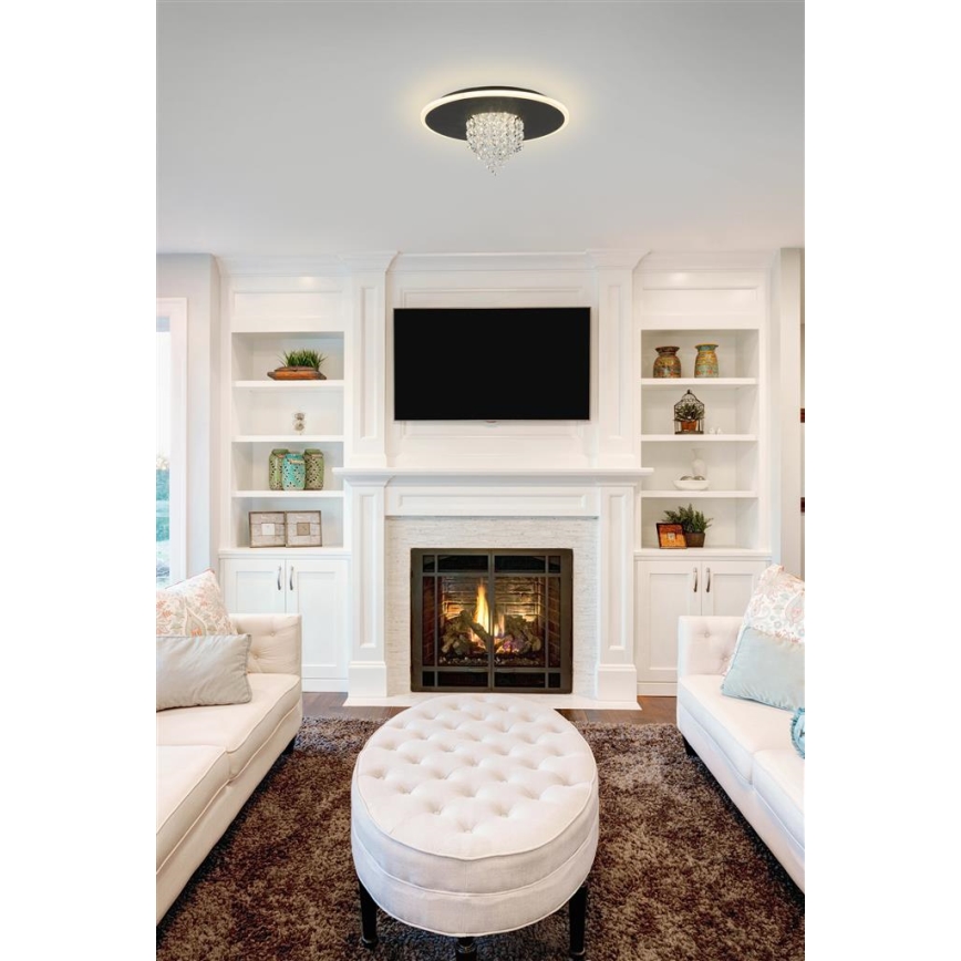 Searchlight - LED zatemnjeno stropno svetilo DELUGE LED/20W/230V Ø 31,5 cm črna