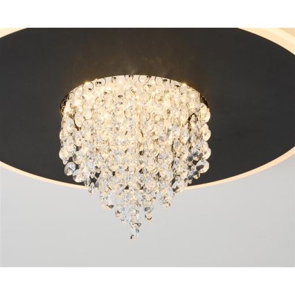 Searchlight - LED zatemnjeno stropno svetilo DELUGE LED/20W/230V Ø 31,5 cm črna