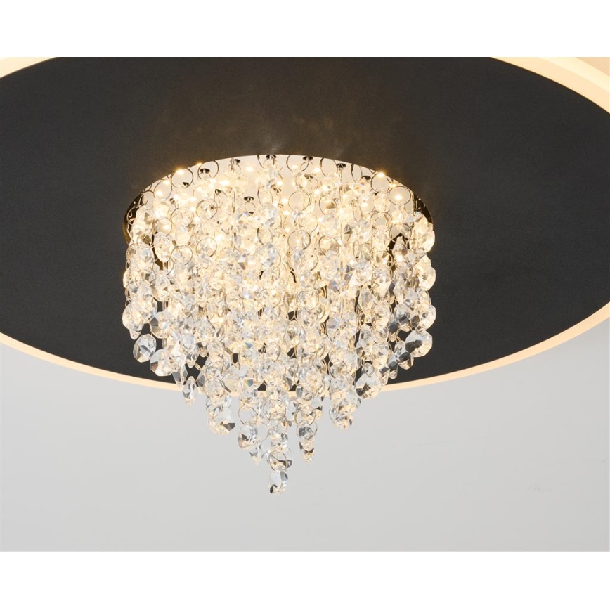 Searchlight - LED zatemnjeno stropno svetilo DELUGE LED/20W/230V Ø 31,5 cm črna