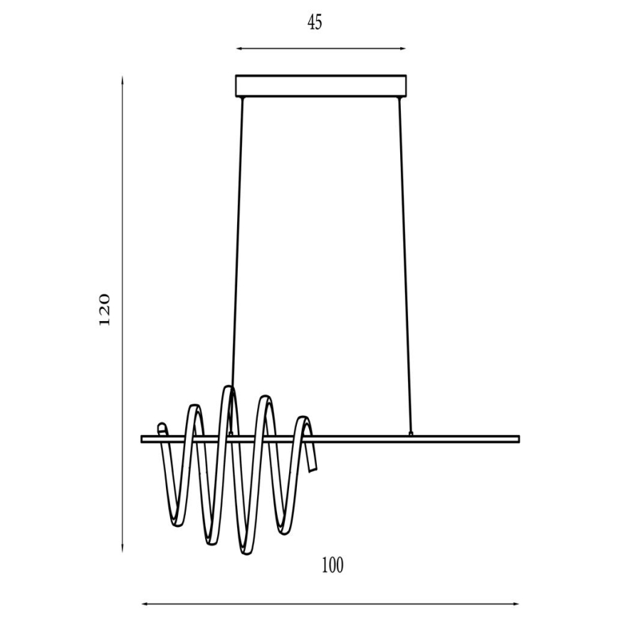 Searchlight - LED zatemljiv viseči lestenec na jeklenem lanku SWORD LED/40W/230V 3000K
