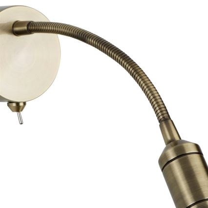 Searchlight - LED Fleksibilna mala svetilka ADJU LED/1W/230V medenina