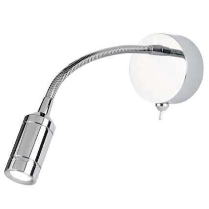 Searchlight - LED Fleksibilna mala svetilka ADJU LED/1W/230V sijajni krom