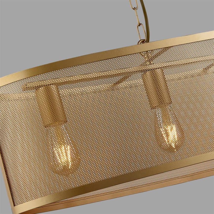 Searchlight - Lestenec na verigi FISHNET 4xE27/60W/230V zlata