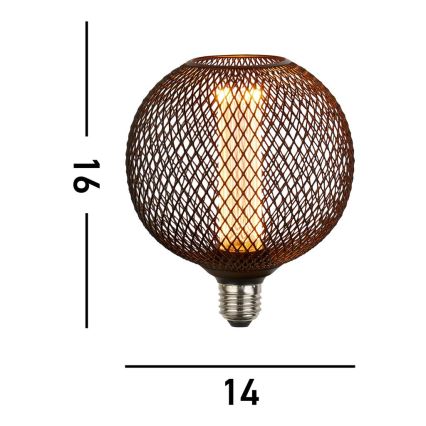 Searchlight  - LED zatemnljiva dekorativna žarnica WIRE MESH E27/4,5W/230V 2700K