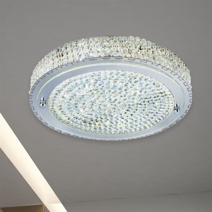 Searchlight - LED Stropna svetilka FLUSH LED/24W/230V pr. 40 cm krom