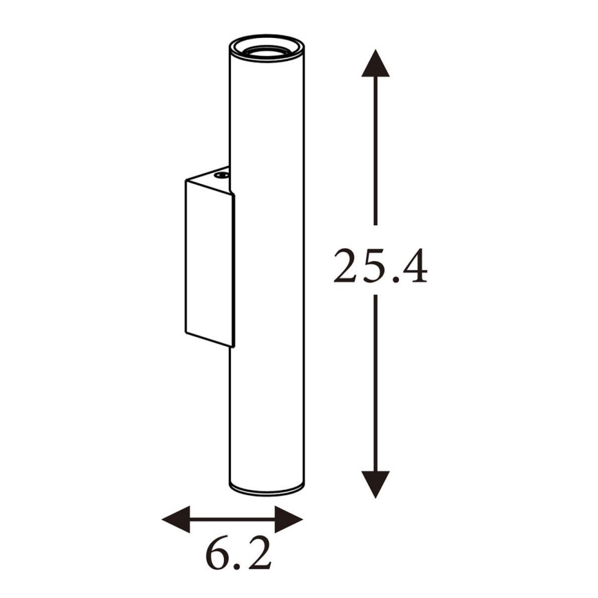 Searchlight - Stenska svetilka BEACON 2xGU10/10W/230V rjava