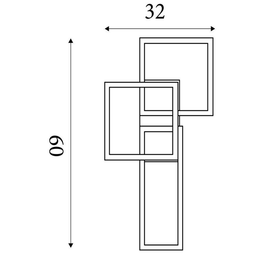 Searchlight - LED stropna svetilka z zatemnjevanjem WALL ART II LED/30W/230V 32x60 cm