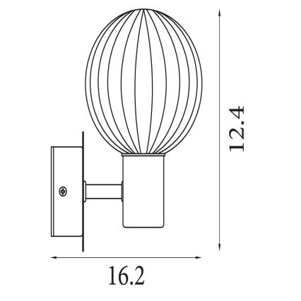 Searchlight - Stensko svetilo LUMINSPHERE 1xG9/7W/230V črna