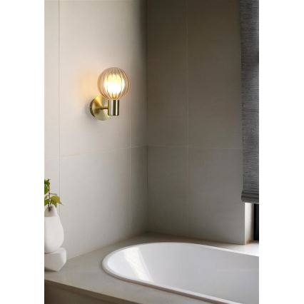 Searchlight - Stensko svetilo LUMINSPHERE 1xG9/7W/230V medenina