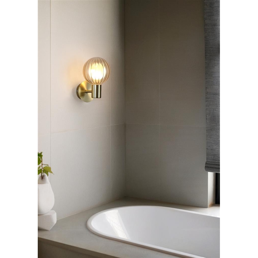 Searchlight - Stensko svetilo LUMINSPHERE 1xG9/7W/230V medenina