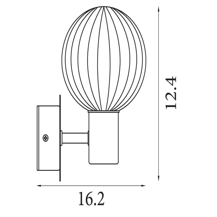 Searchlight - Stensko svetilo LUMINSPHERE 1xG9/7W/230V medenina