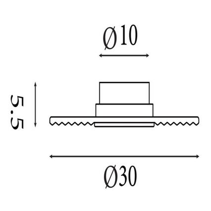 Searchlight - LED zatemnjevalna stenska svetilka CLEO LED/9,4W/230V medenina