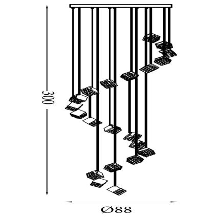 Searchlight - Zatemnljivo stropno svetilo CUBOID LED/10,25W/230V 3000K