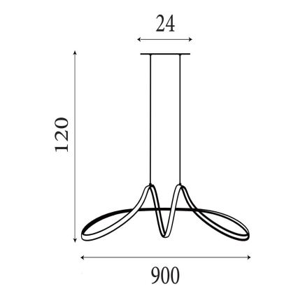 Searchlight - LED lestenec na kablu z možnostjo zatemnitve MAISIE LED/41W/230V