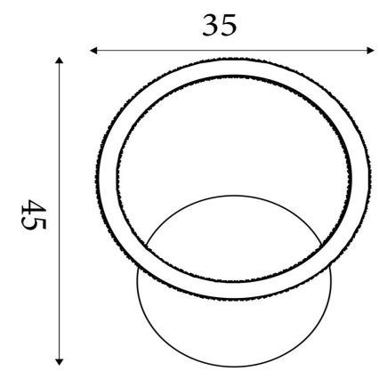 Searchlight - Zatemnjivo stropno LED svetilo SPECS LED/18W/230V 3000K 35x45 cm medenina