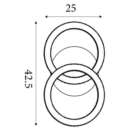 Searchlight - Zatemnljivo LED stropno svetilo SPECS LED/24W/230V 3000K 25x42,5 cm