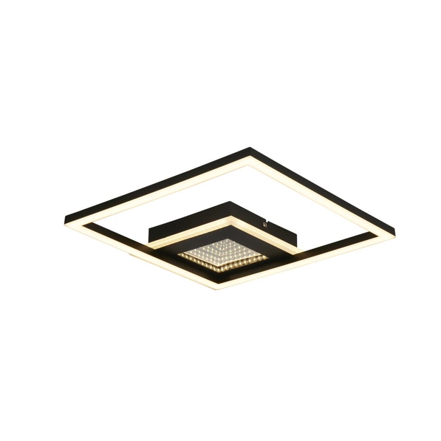 Searchlight - LED zatemnjiva stropna svetilka QUADRATE LED/24W/230V 36x36 cm črna