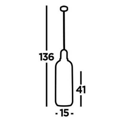 Searchlight - Lestenec na vrvici PIPETTE 1xE27/60W/230V mat