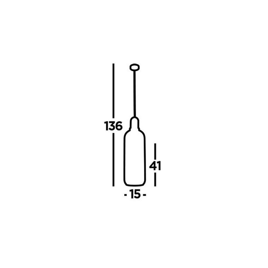 Searchlight - Lestenec na vrvici PIPETTE 1xE27/60W/230V mat