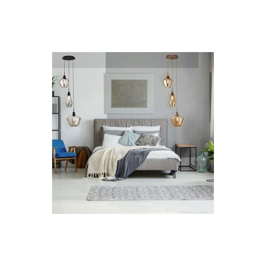 Searchlight - Lestenec na vrvici MIA 3xE27/60W/230V medenina