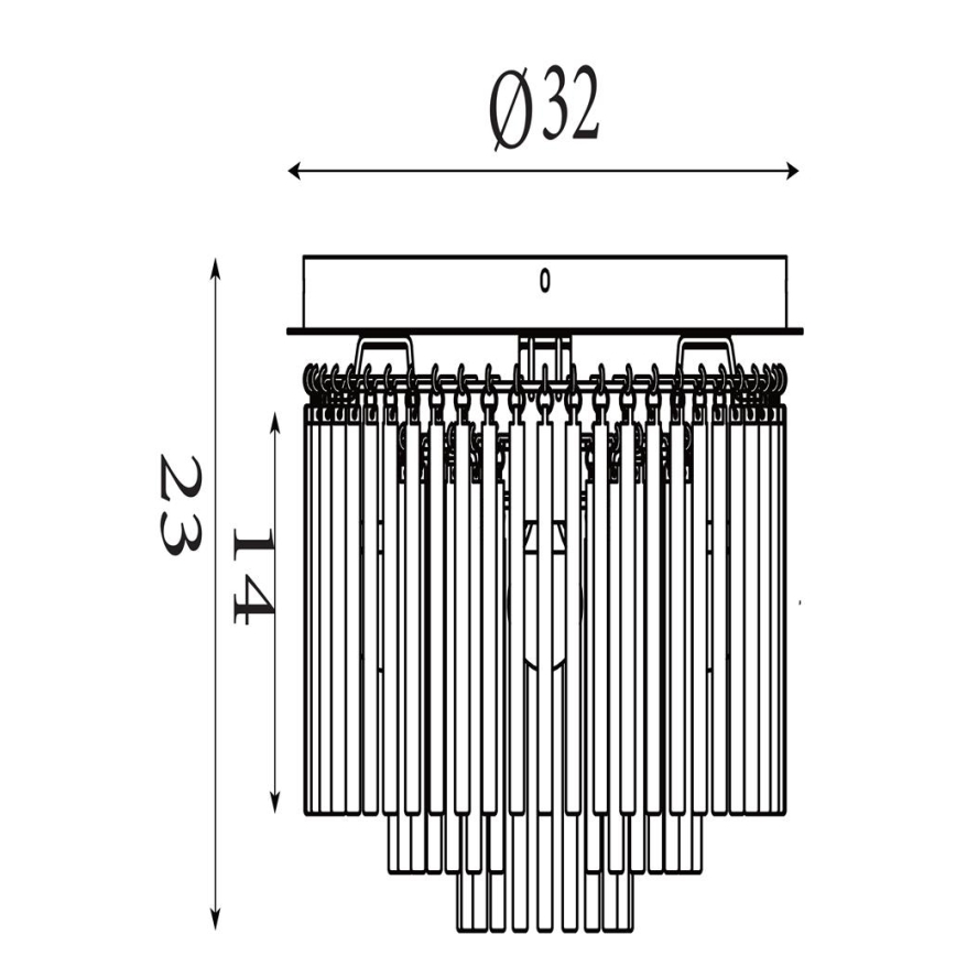 Searchlight - Stropna svetilka SWIZZLE 5xE14/60W/230V premer 32 cm zlata