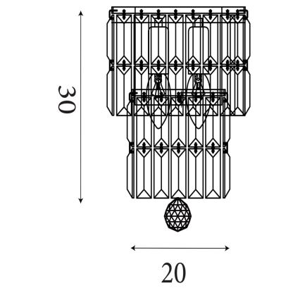 Searchlight - Kopalniško stensko svetilo EMPIRE 2xE14/7W/230V IP44