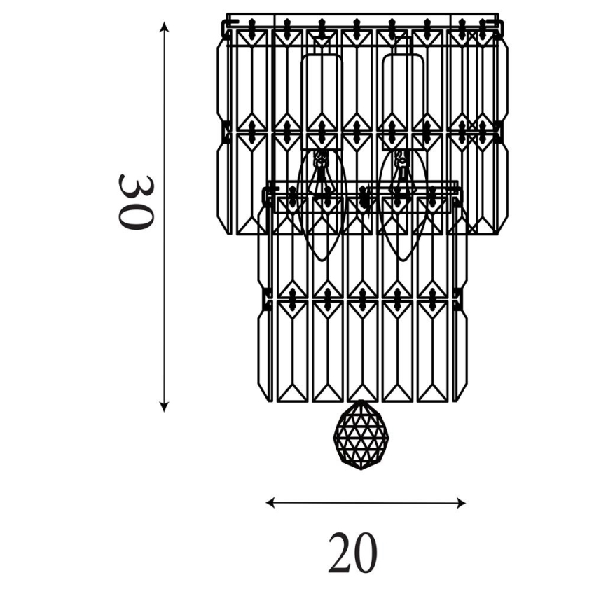 Searchlight - Kopalniško stensko svetilo EMPIRE 2xE14/7W/230V IP44