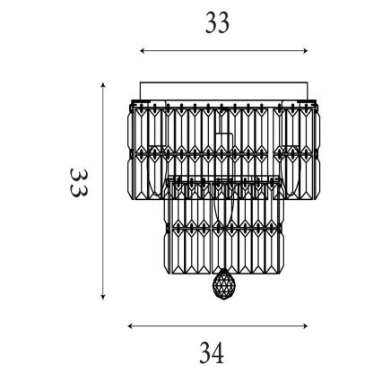 Searchlight - Kopalniška stropna svetilka EMPIRE 4xE14/60W/230V IP44