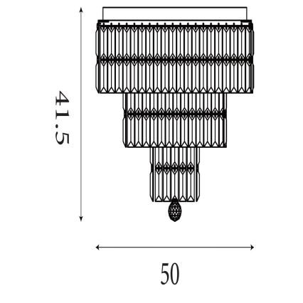 Searchlight - Kopalniška stropna svetilka EMPIRE 6xE14/60W/230V IP44