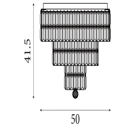 Searchlight - Kopalniško stropno svetilo EMPIRE 6xE14/60W/230V IP44